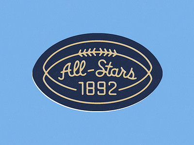 All-Stars 1892 all stars ebay football logo patch patch design script sports vintage vintage embroidered patch