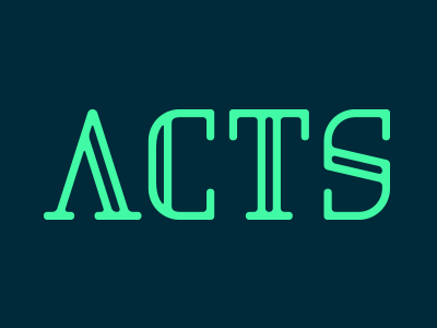 ACTS acts app bible custom type logo prayer