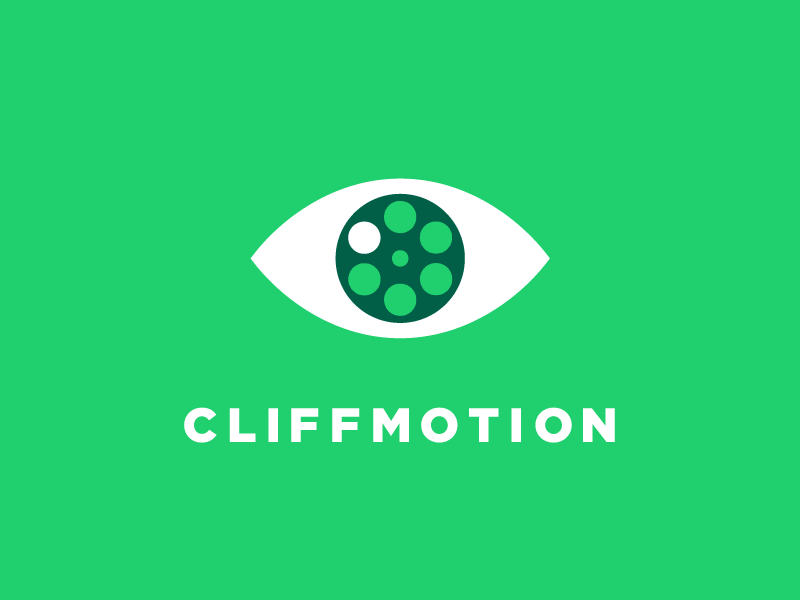 Cliffmotion eyeball film reel logo video production