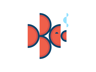 Good Morning, Gil bubbles fish geometric illustration semi circle shapes