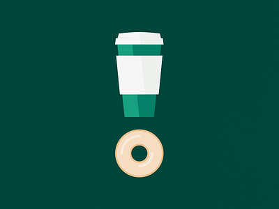 Glazed & Confused breakfast coffee cup doughnut exclamation mark glazed illustration krispy kreme treat