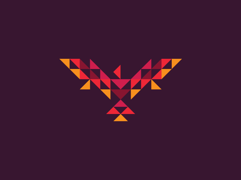 Rise Again phoenix rise again flames ashes triangles geometric illustration ben stafford