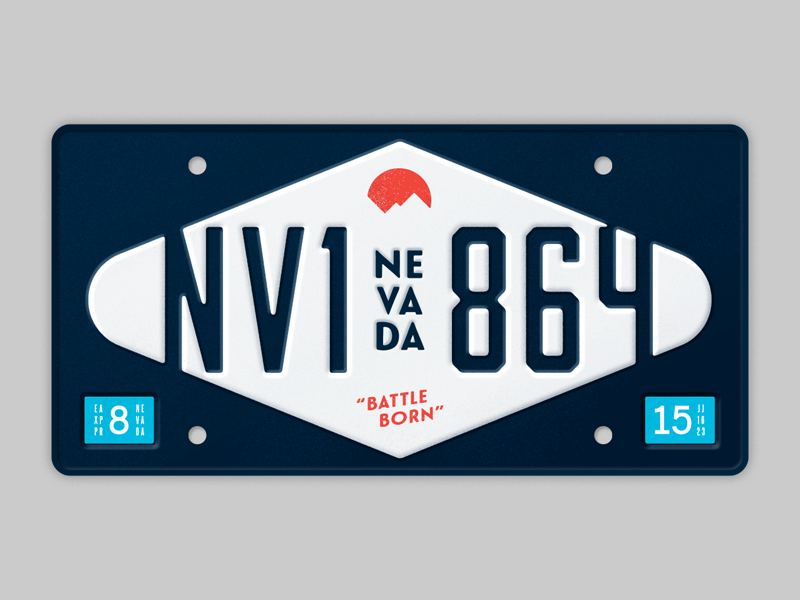 Nevada license plate