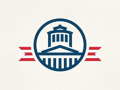 The Statehouse - Revised columbus landmark logo mark ohio statehouse thick lines