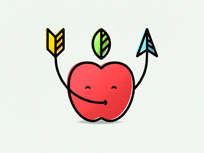 William Tell's Apple apple arrow ben stafford illustration just for fun texture william tell