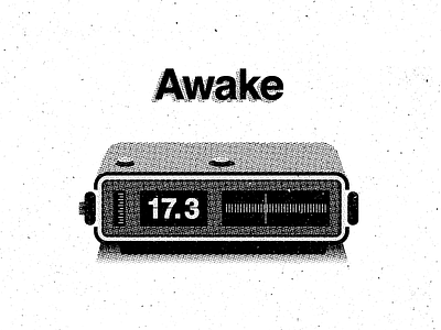 Awake 17.3 album cover awake ben stafford clock radio designers.mx designersmx half tone illustration music texture