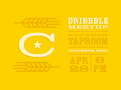 Columbus Dribbble Meetup beer columbus dribbble meetup ohio taproom wheat wolfs ridge