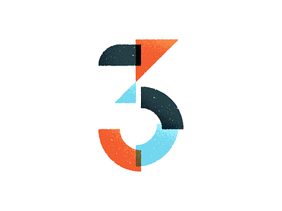 3 Spots Left 3 creating vector textures geometric google hangouts illustration number numeral three