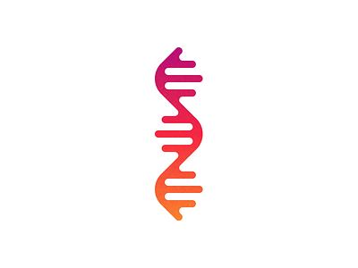 Deoxyribonucleic acid biology dna genetics gradient health icon illustration logo medicine molecule science technology
