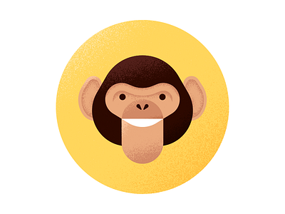 Planet of the Shapes ape chimp chimpanzee editorial illustration primate simple vector texture