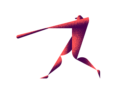 Home Run Derby baseball bat batter geometric home run illustration player sports swing vector textures