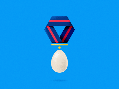 Over Easy Does It egg egg toss family game gold medal illustration independence day july 4th olympics picnic tradition vector texture