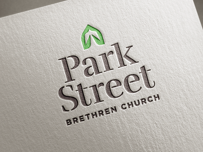 Park Street Logo brethren church dove equilateral arch hands logo negative space park street peace stencil type window