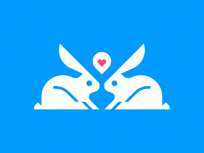 Some Bunnies Adopting adopting adoption announcement bunnies bunny children geometric illustration love rabbits