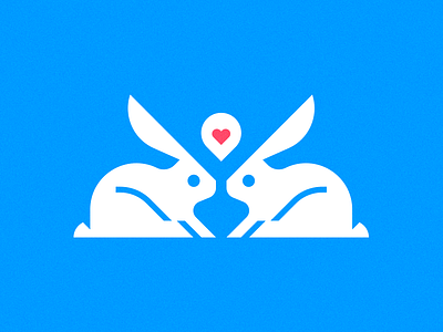 Some Bunnies Adopting adopting adoption announcement bunnies bunny children geometric illustration love rabbits