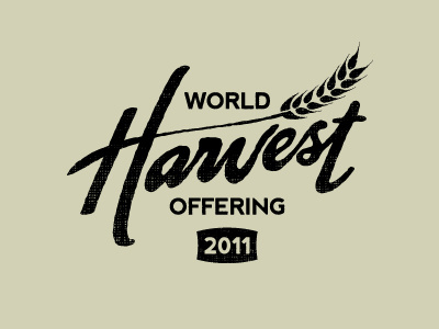 World Harvest Offering Logo custom type harvest logo wheat world harvest offering