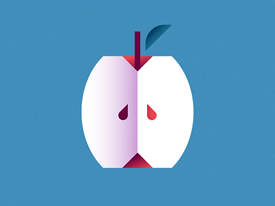 Appleasing to the Eye apple ben stafford chopped fruit geometric gradients illustration logo seeds simple sliced