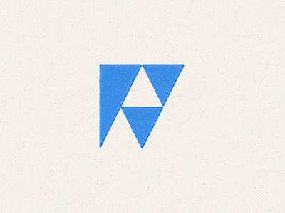 R logo emblem geometric logo monogram r triangles