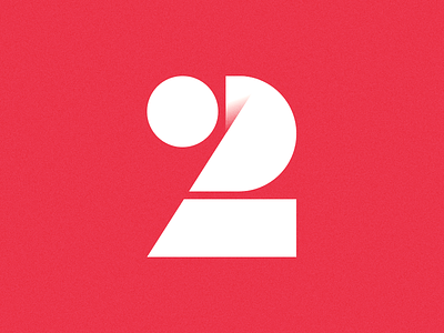 Two for 2 2 geometric illustration logo number shapes simple two