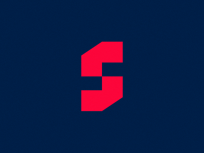 Sliced geometric logo mark s square
