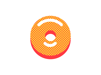Doughnut v.1 donut doughnut glaze glazed halftone happy illustration optical illusion shine
