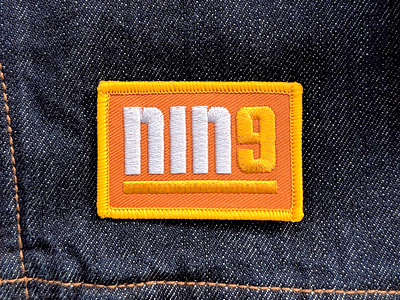 NIN9 9 anniversary ben stafford clever denim focus lab nine number patch retro simple