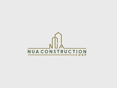 Nua Construction Corp Logo Design brand design businesslogo construction logo creative logo design freelance designer graphic design illustration letterlogo logo animation logo creation logo design logocreator marketing