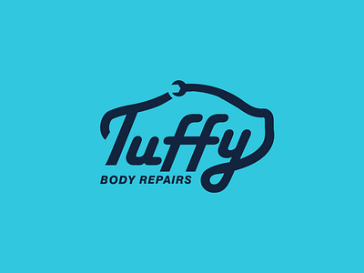 Tuffy Body Repairs Logo Design art auto body brand design brand identity branding businesslogo car logo cartoon corporate identity freelance designer illustration logo creation logo design marketing typeface typogaphy vector