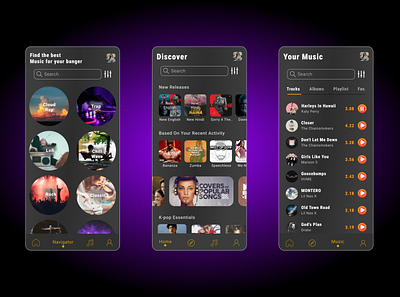Music Player app mobile music music play music player player ui uiux