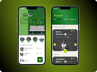 Tennis Reservation App app booking branding design games home iiux illustration logo main mobile play players reservation service tennis ui uiux ux vector