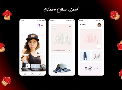 Choose Your Look app application design branding cart design illustration logo mobile mobile app shoping ui uiux ux vector website
