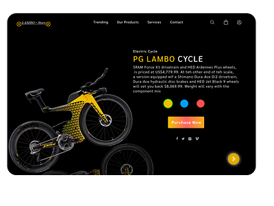 Bike Shop Landing page | LAMBO Studio