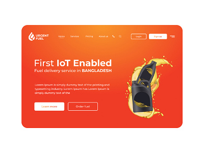 Homepage UI Design for Urgent Fuel