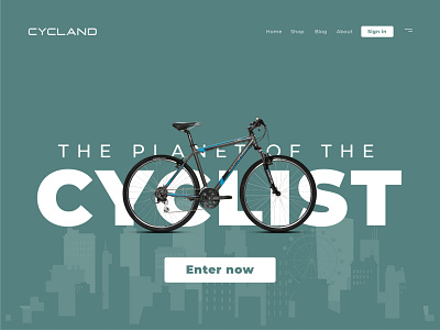 Cycland Landing Page UI design minimal ui ui design uiux web