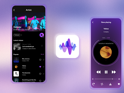 Daily UI #005 and #009 - App Icon & Music Player