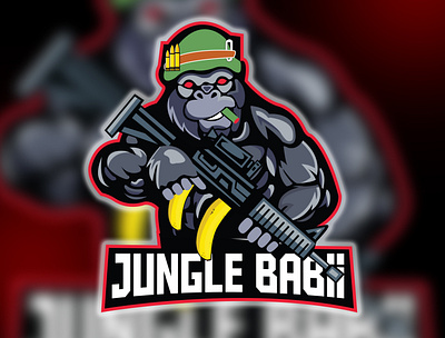 Jungle Babii Mascot Style branding graphic design logo masvot logo minimal logo professional logo ui