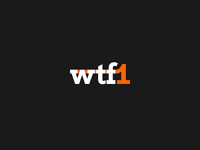 WTF1 Logo brand f1 logo logo design logotype orange wordmark wtf