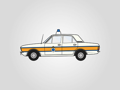 70's British Police Car 70s british car icon police