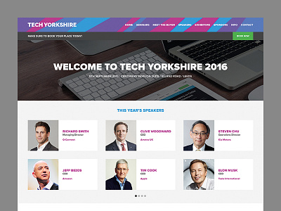 Tech Yorkshire Home Page branding conference home page website