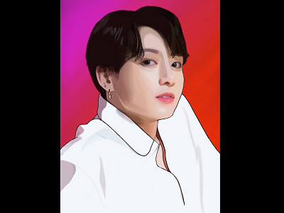 BTS Jungkook - Painted on Procreate animation anime branding bts characterdesign colors design designs digital illustration graphic design illustration jungkook logo portrait