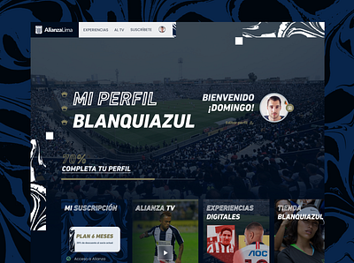 Fan profile - Alianza Lima (PE) design graphic design ui ux