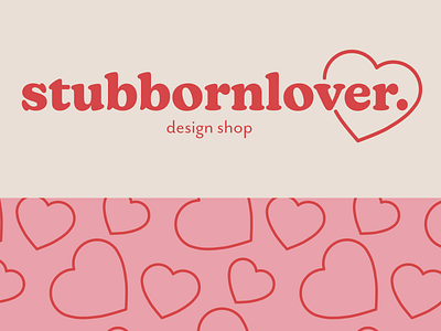 Stubborn Lover Design Branding branding design feminine feminine design feminine logo fun design pink pink design pink logo vintage design women youthful
