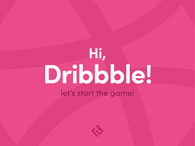 Hi Dribbble! firstpost game hellodribbble illustrator logo start welcome