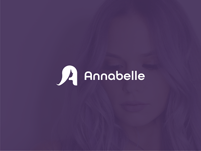 Annabelle Logo branding hairstylist illustrator lettermark minimal modern logo monochromatic monogram monogram logo