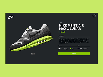 Nike Product Page by Moeketsi Mokay Lebakeng on Dribbble