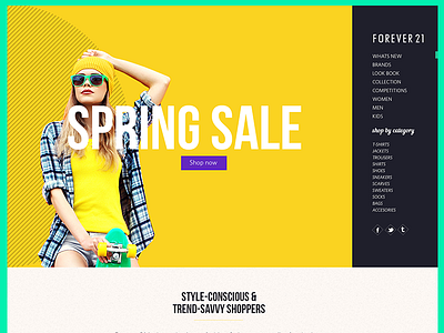 Forever 21 - Concept brands color design fashion forever 21 south africa ui ux web yellow