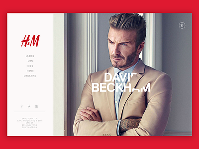 H&M / David Beckham david beckham design e commerce fashion hm landing page shop store ui design user interface