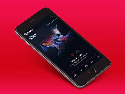 Now Playing design list mobile app music music player player sportify the script ui