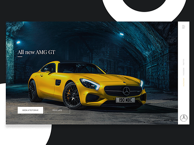 Mercedes Benz - Landing page automotive brands cars clean landing page mercedes benz minimal navigation ui ux website design
