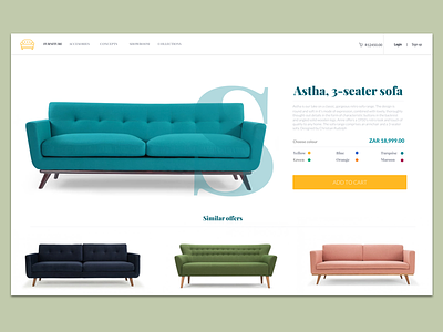 Online Shopping buy page design furniture shopping sofa
